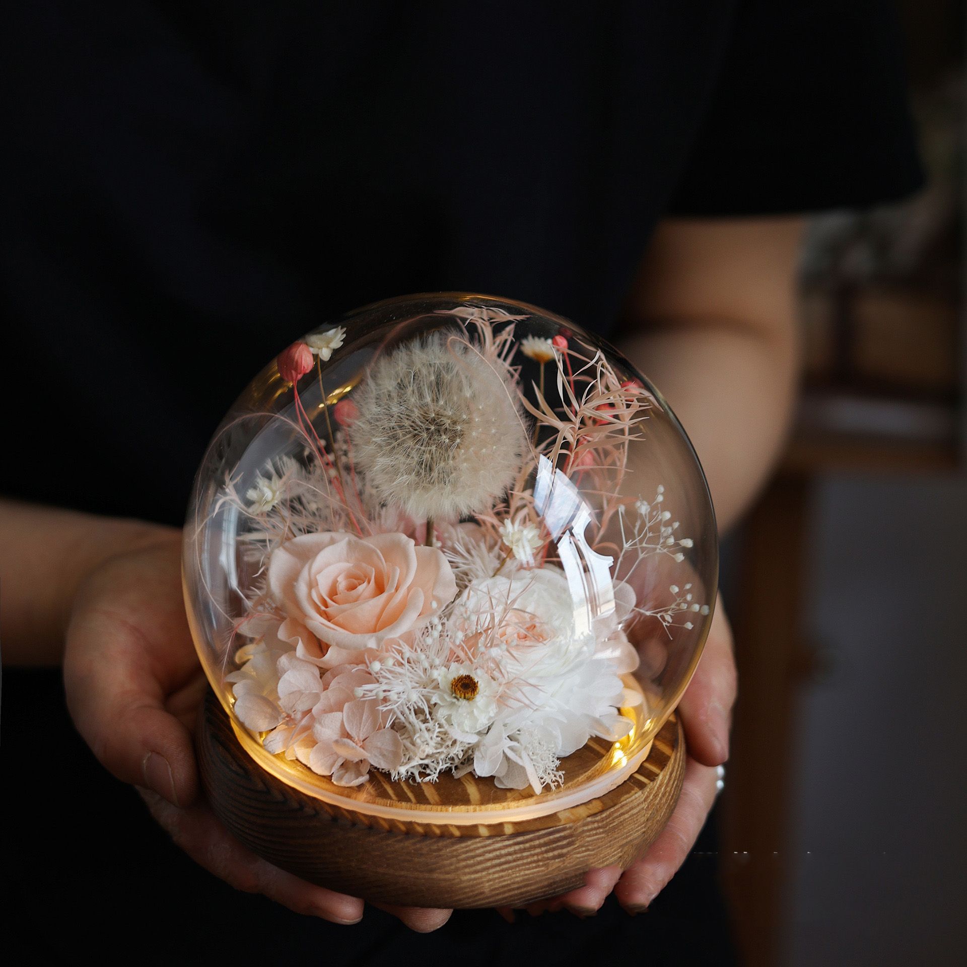 紛永生花束燈擺設 數字水泌