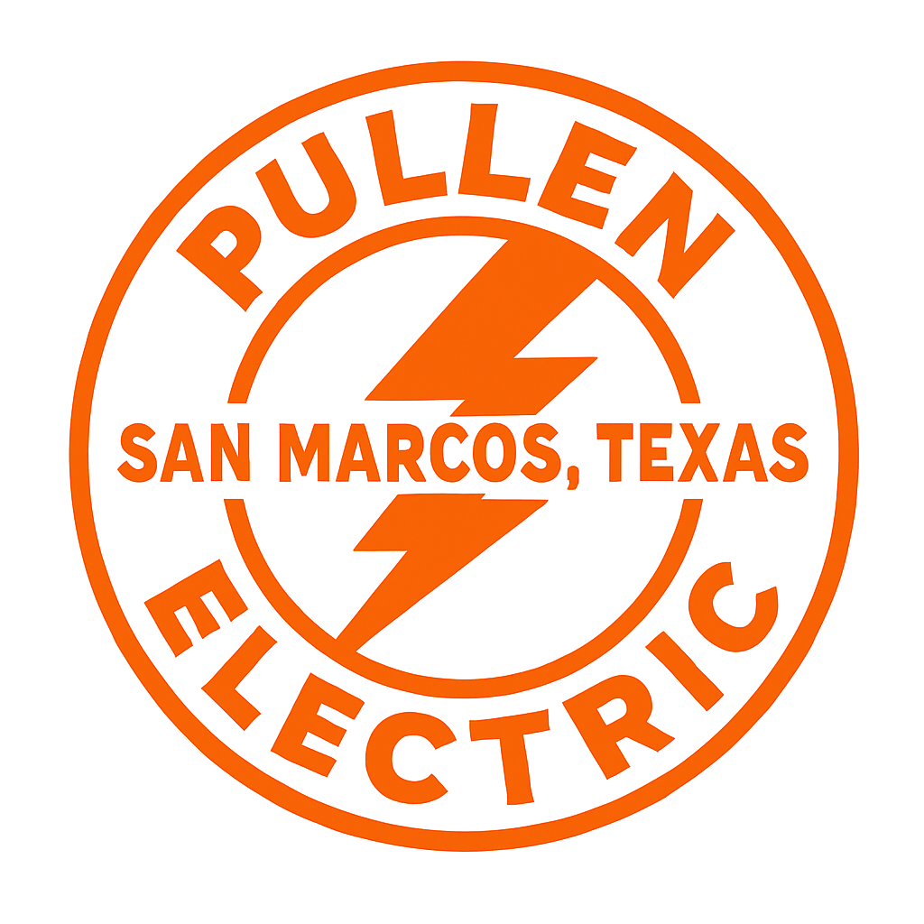 A logo for pullen electric in san marcos texas