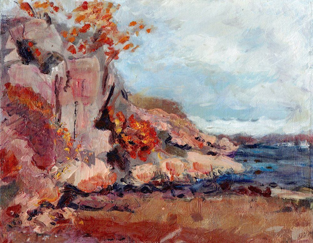 Stage Fort Point, Gloucester, MA, Oil 8