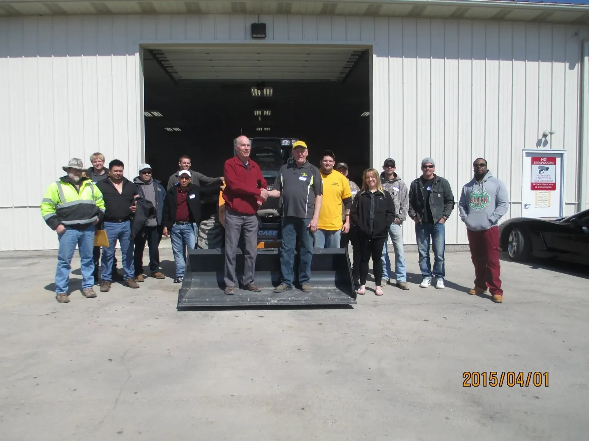 Group picture of the Purpose Contracting Asphalt crew of 2015.