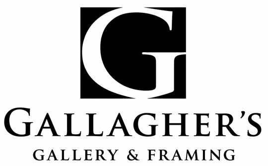Gallagher’s Gallery & Framing logo with a black-and-white stylized “G” above the name.
