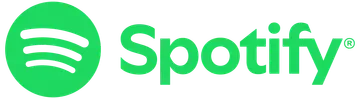 Spotify logo with green circle and white sound waves beside green wordmark