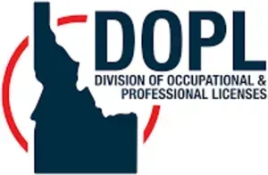 DOPL logo with dark blue Utah silhouette and red arc, reading “Division of Occupational & Professional Licenses”
