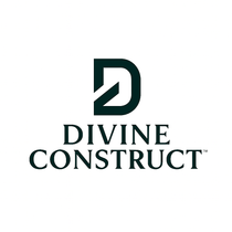Divine Construct logo: Dark green letter