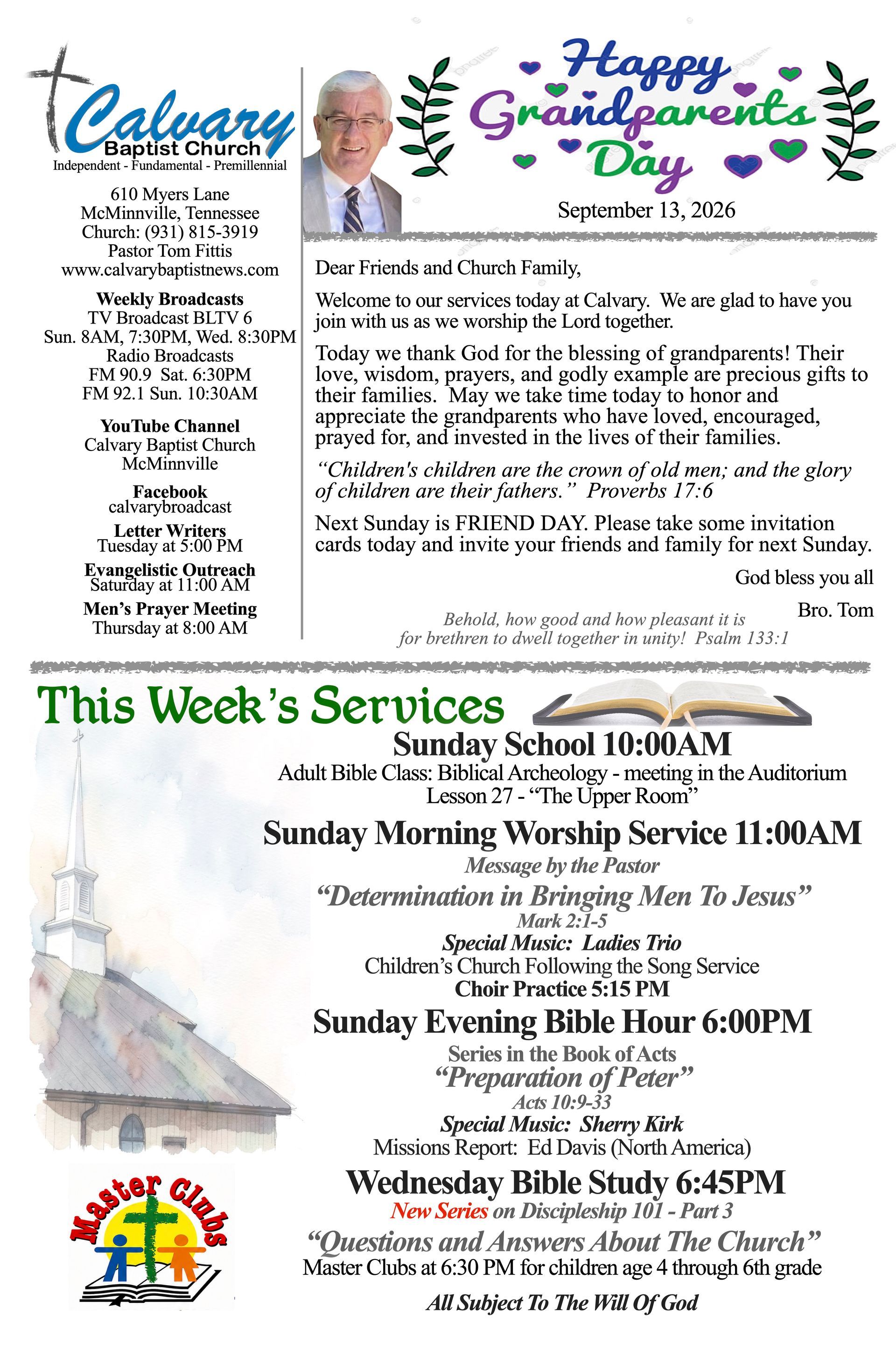 Calvary Baptist Church McMinnville Tennessee Tom Fittis Independent Baptist