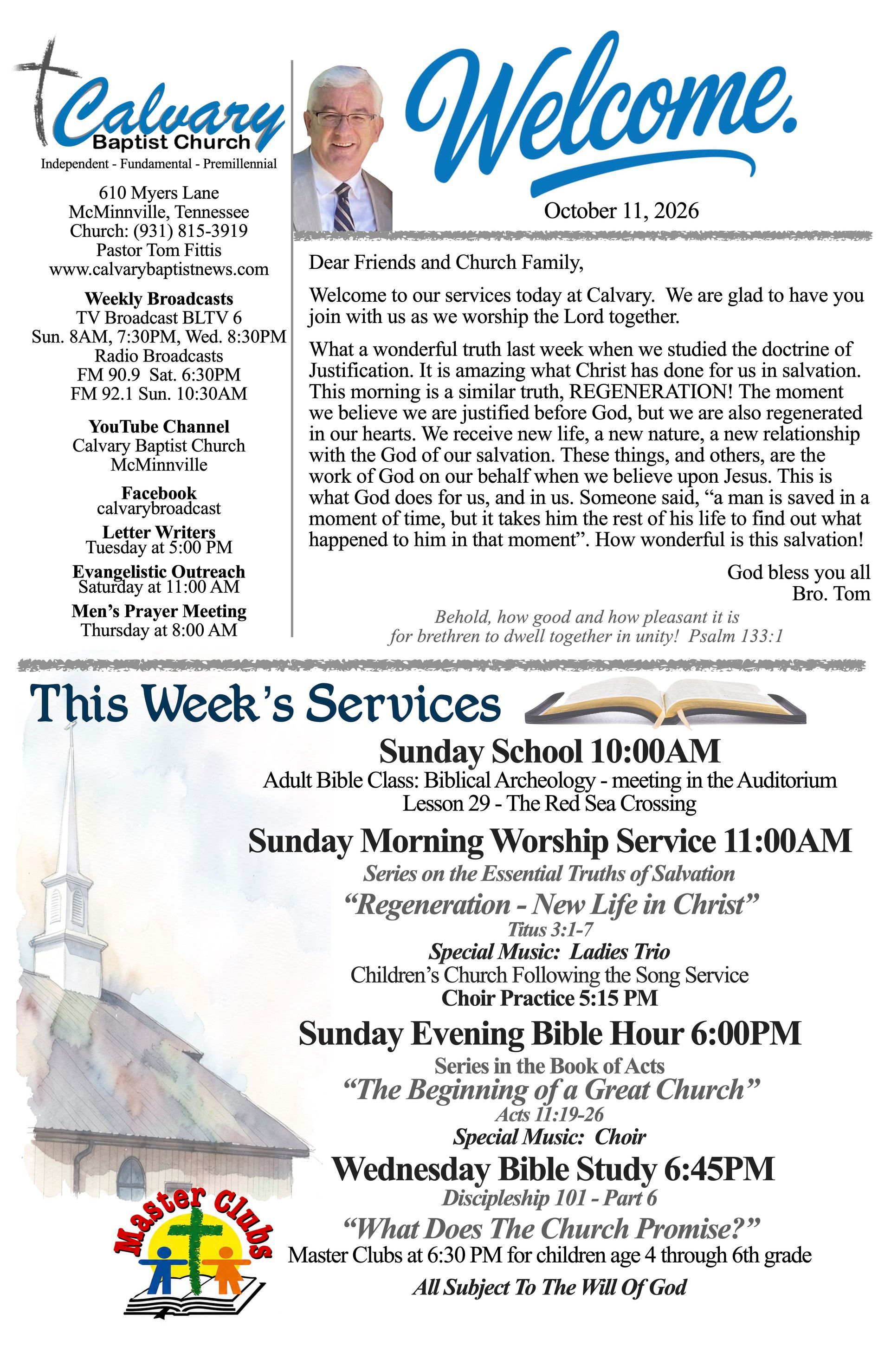 Calvary Baptist Church McMinnville Tennessee Tom Fittis Independent Baptist