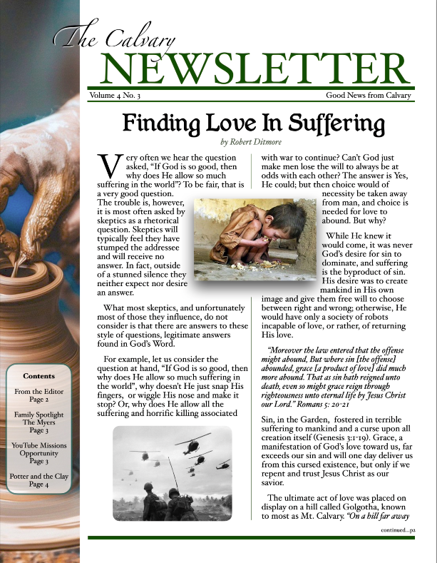 Newsletter with title 