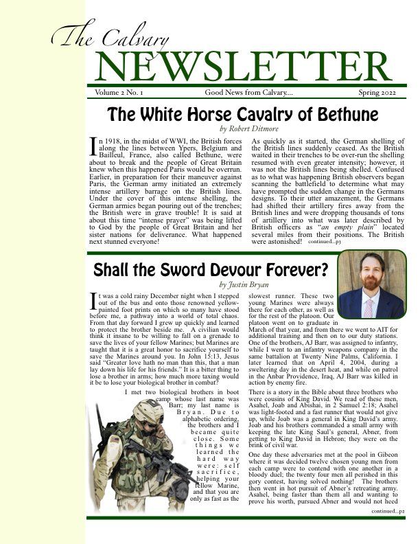Newsletter titled 