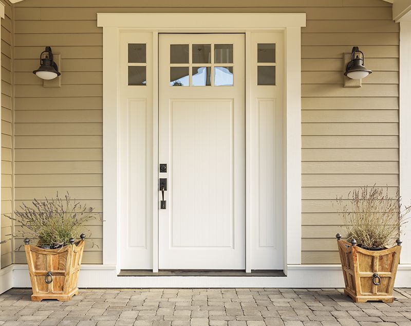 White Exterior Door