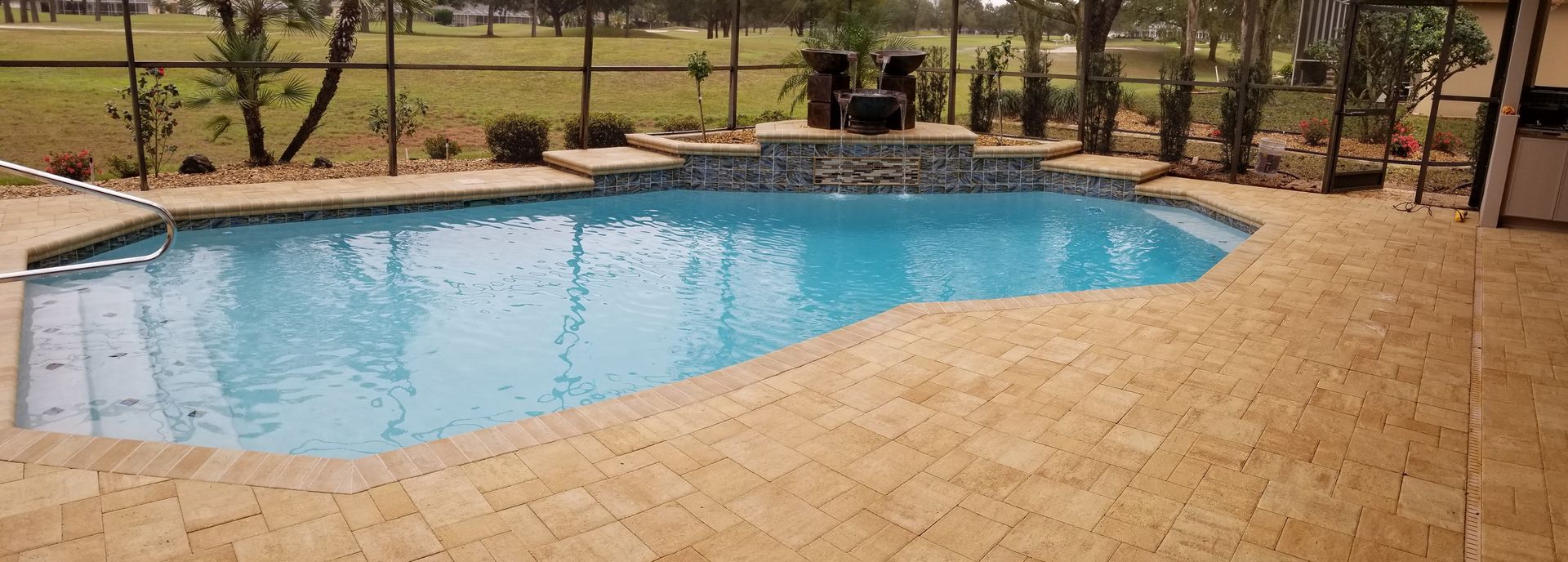 Pool Deck Pavers — Spring Hill, FL — Ed Pulido LTD