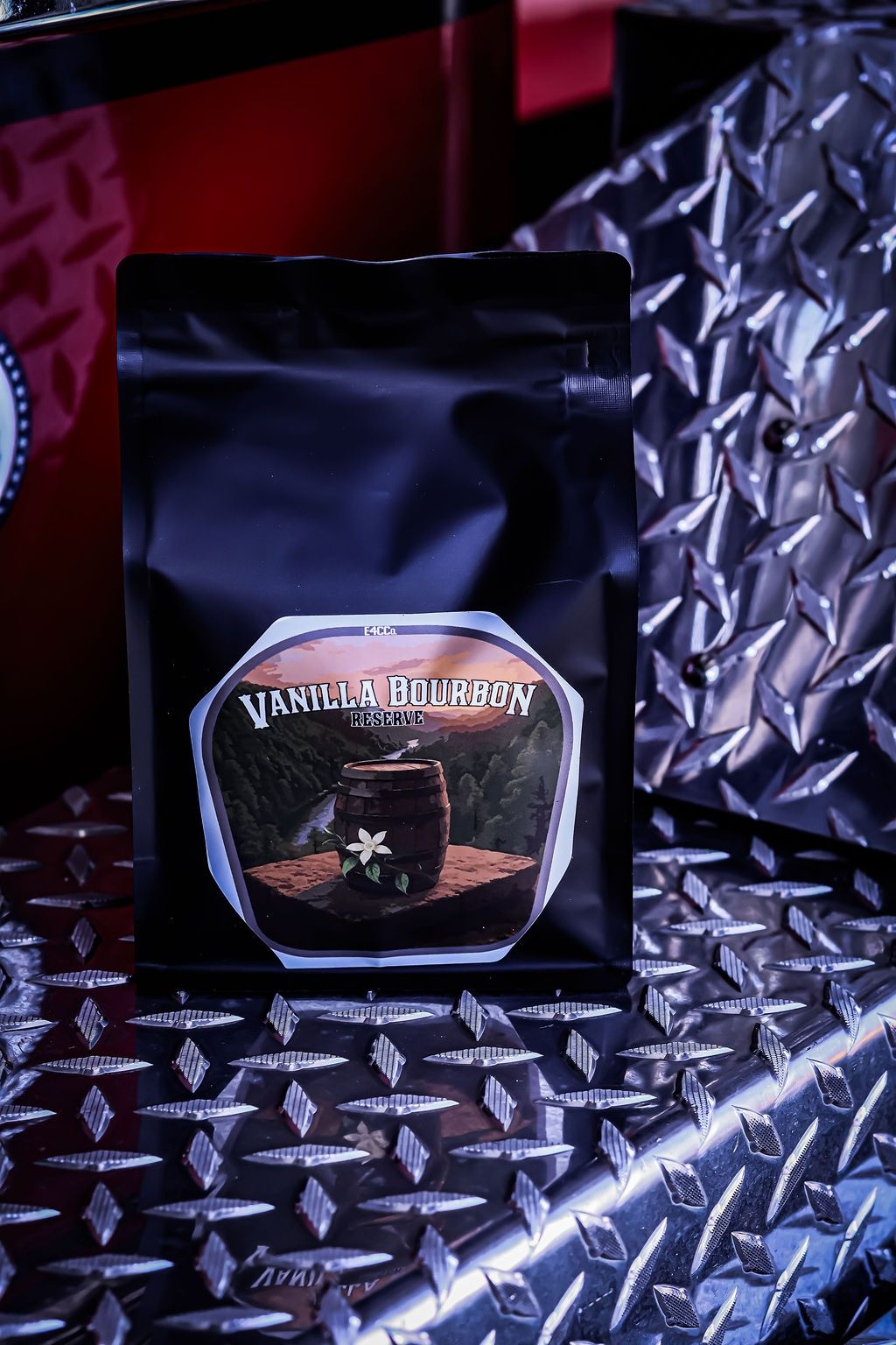 Black coffee bag with label - Virginia Beach, Chesapeake, Smithfield, Norfolk, Hampton, Suffolk, VA