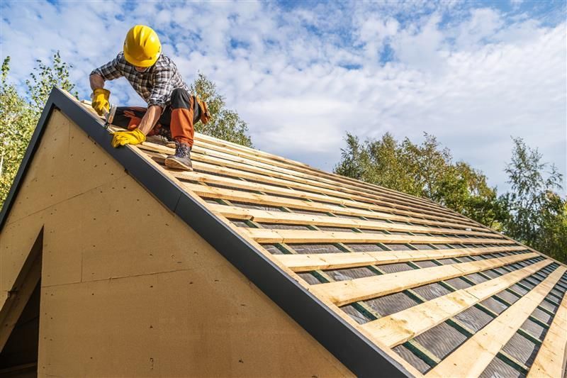 New shingle roof installation