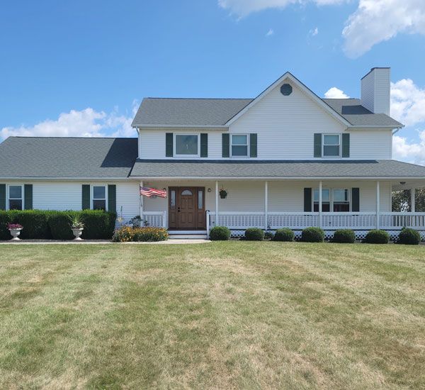 new roof on a two-story home in Circleville, Ohio