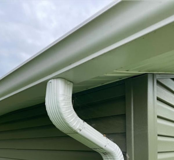 New gutters on a home in West Jefferson, Ohio.