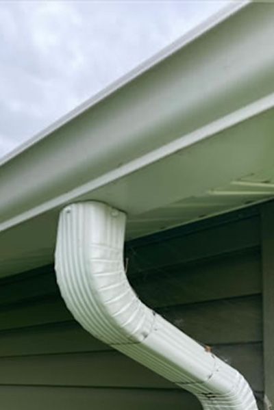 New gutters on a home in West Jefferson, Ohio.