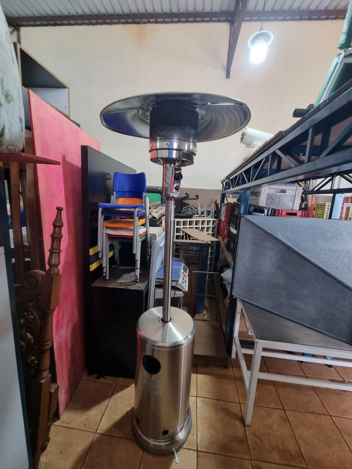 Aquecedor Ambiente Externo Pátio A Gás Cor Inox semi novo