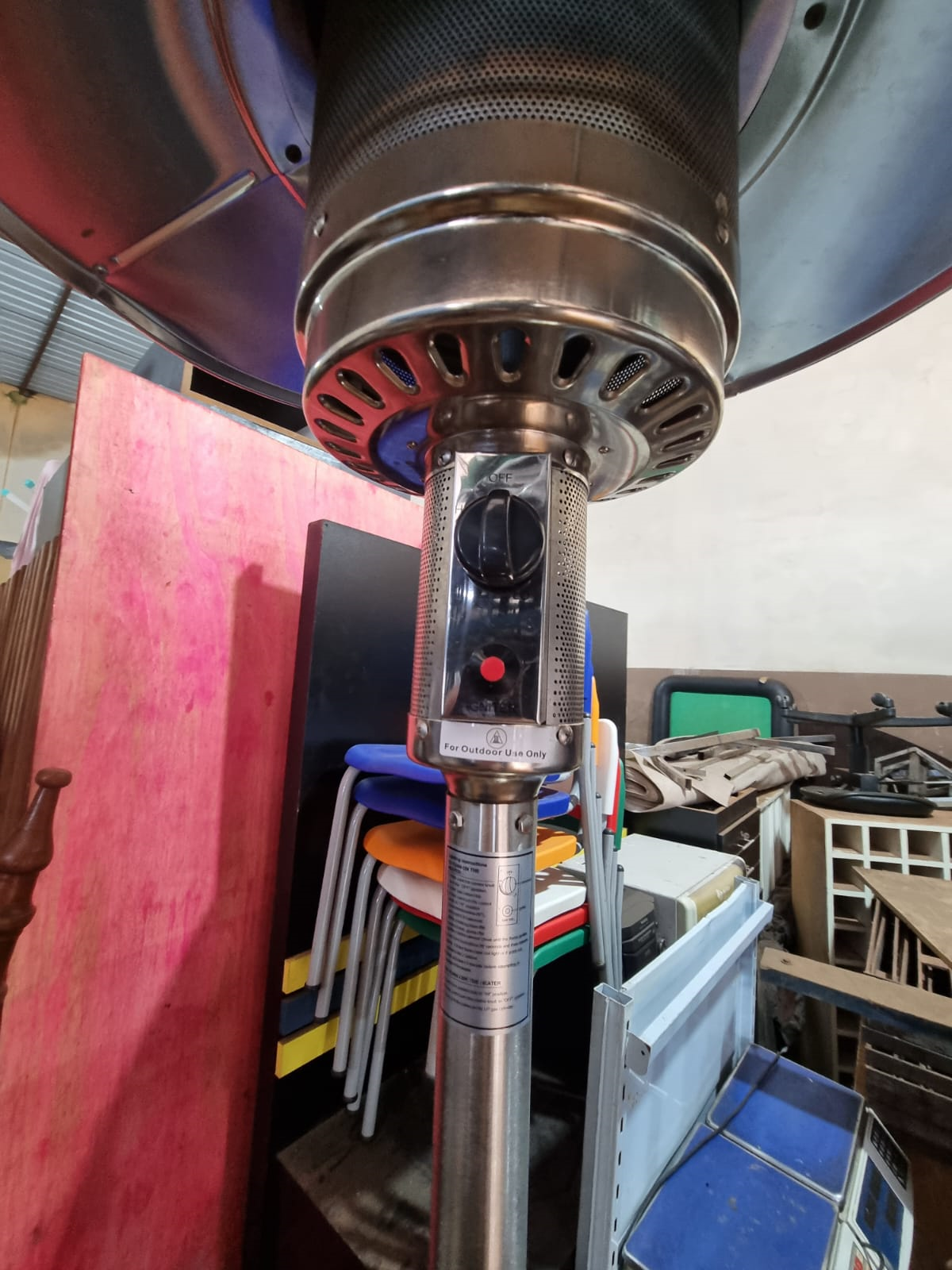 comercio Aquecedor Ambiente Externo Pátio A Gás Cor Inox semi novo