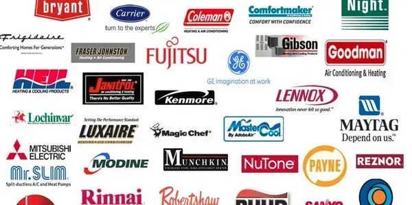 A bunch of logos for different brands of appliances