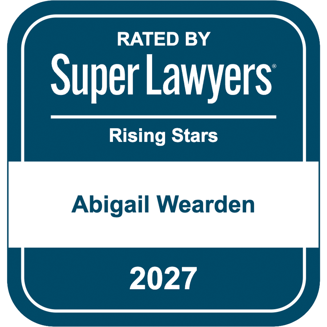 2027 Super Lawyers Rising Star Badge for Abigail Wearden