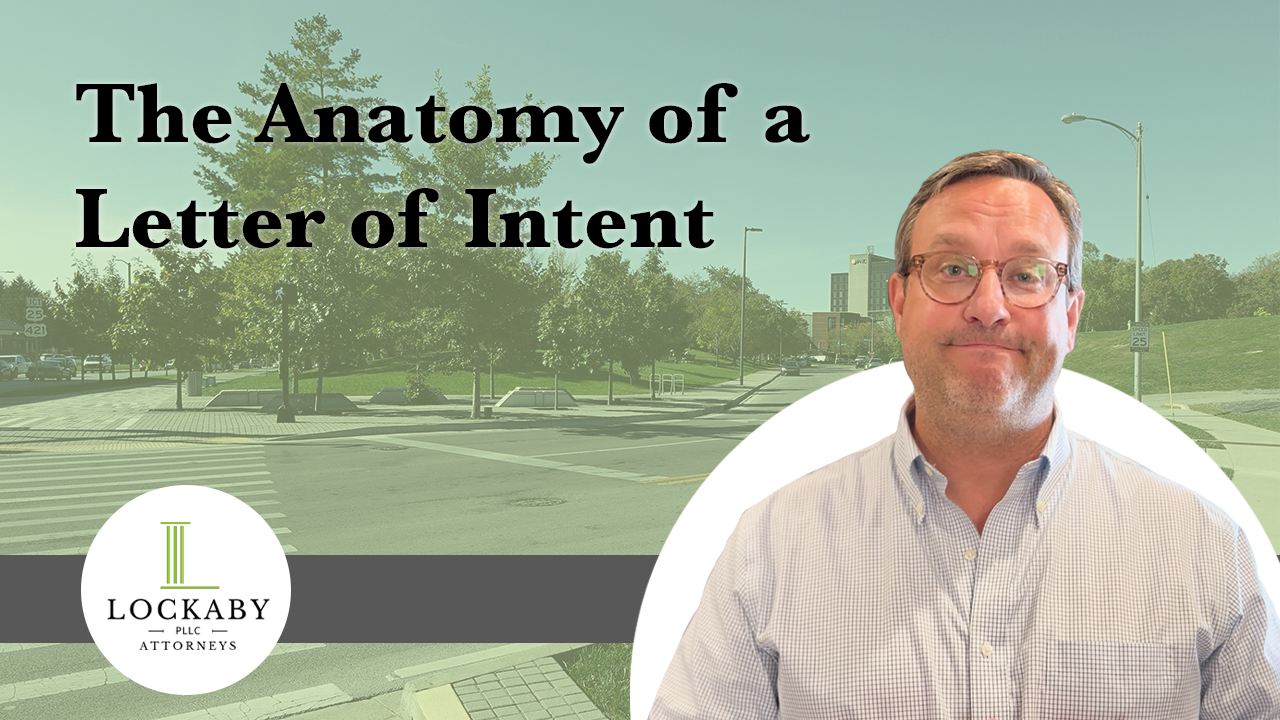 Matt Lockaby discussing the parts of the letter of intent for a merger or acquisition. 