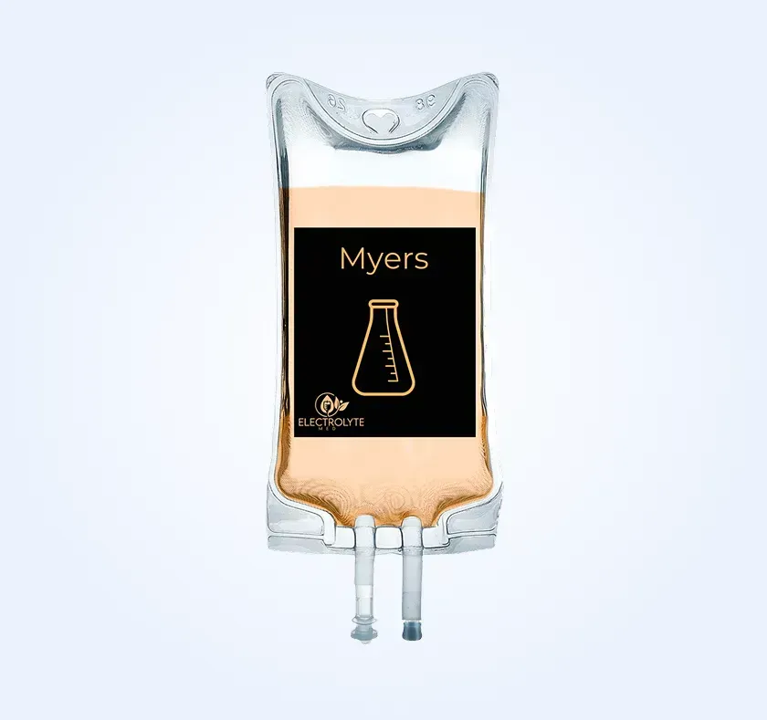 IV bag labeled 