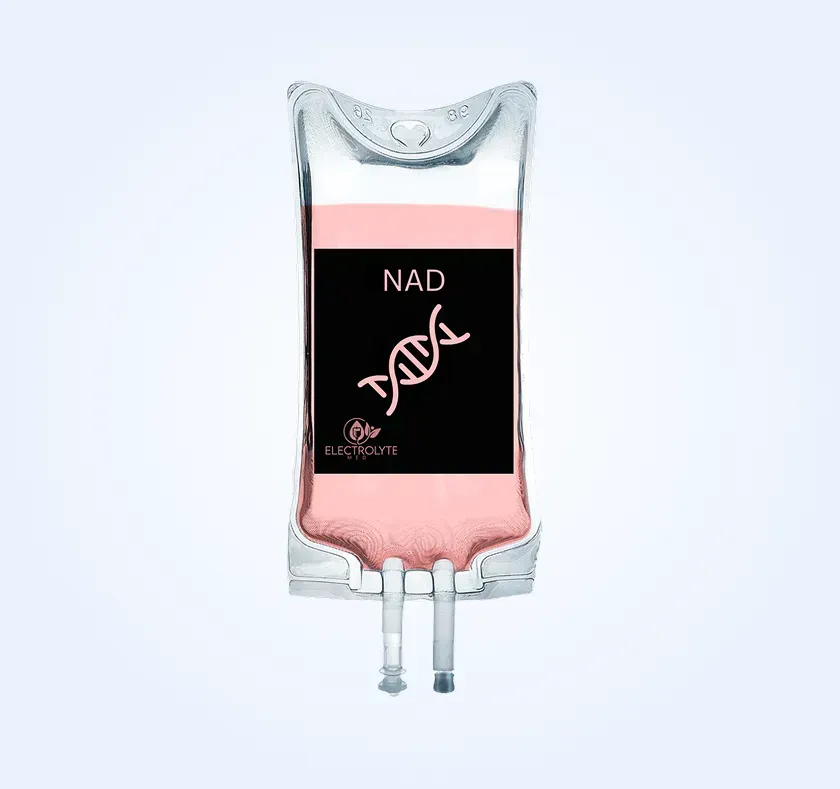 IV bag labeled 