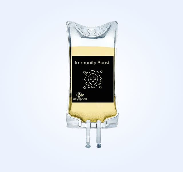 IV bag labeled 