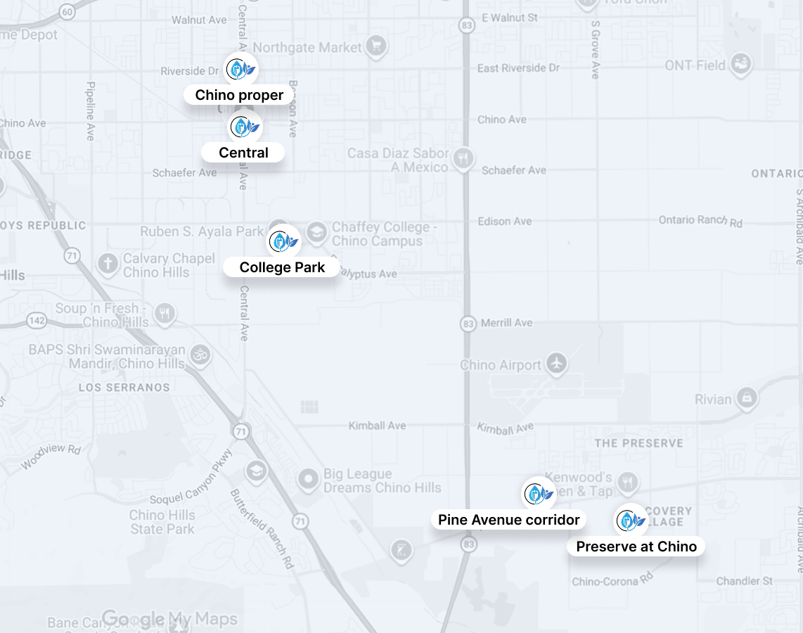 Map showing Central, College Park, and Pearson Airport in the Toronto area.