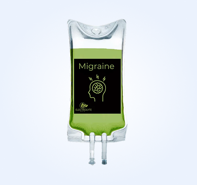 IV bag labeled 