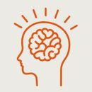 Illustration of brain inside a head