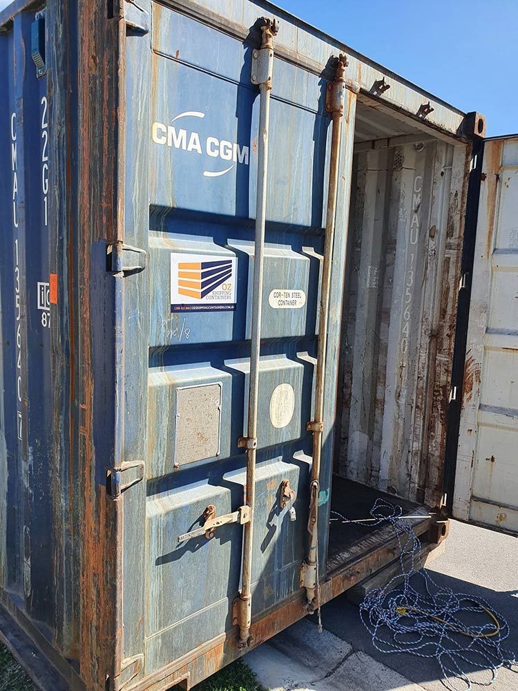 A Shipping Container That Says Cma Com On It — Oz Shipping Containers In Port Hedland, Wa