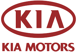 Kia Motors logo in red on a white background