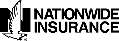 Nationwide Insurance logo with black eagle and bold black text on white background