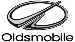 Oldsmobile logo in black and silver with the word “Oldsmobile” below