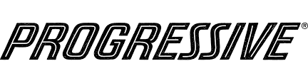 Progressive logo in black italic text on a white background