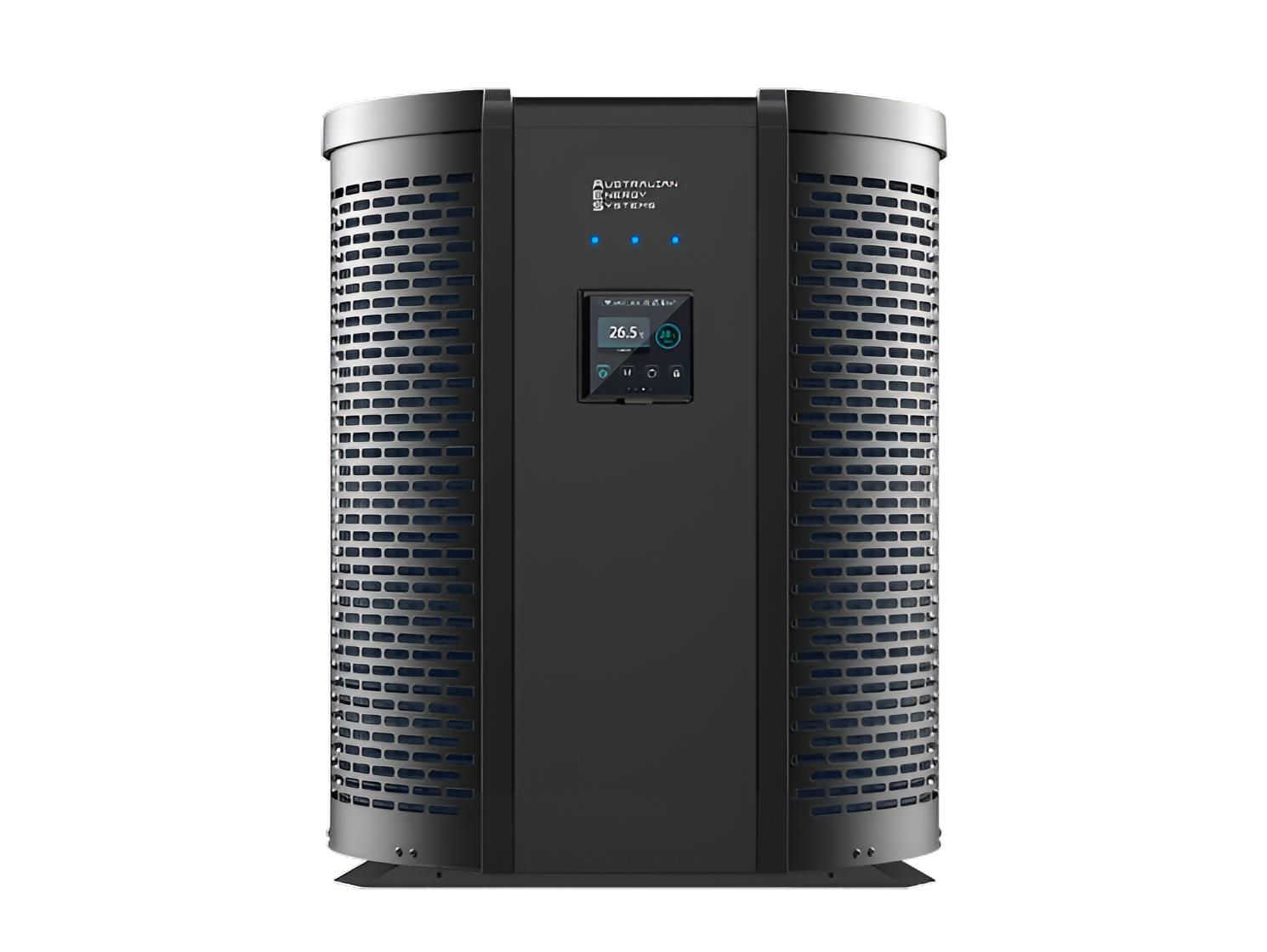 A Black Air Purifier is Sitting on a White Surface — Taree Pool Supplies in Taree, NSW