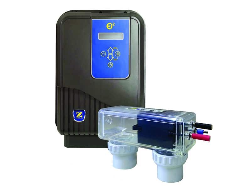 A Black and Blue Device With a Blue Screen is Sitting on a White Surface — Taree Pool Supplies in Taree, NSW