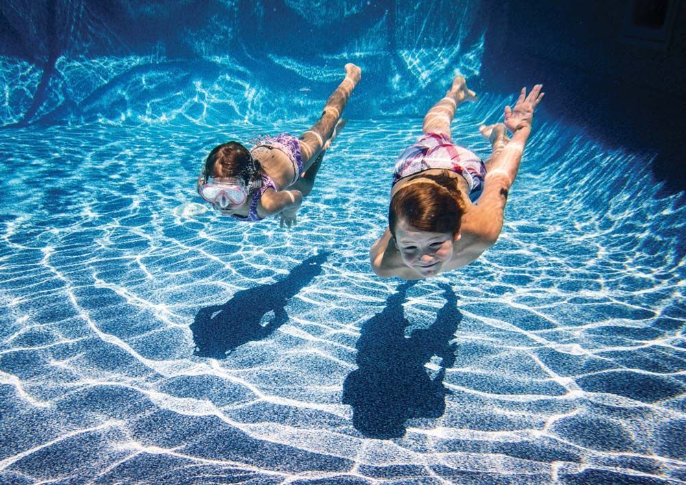 Kids Swimming in Outdoor Pool — Taree Pool Supplies in Taree, NSW