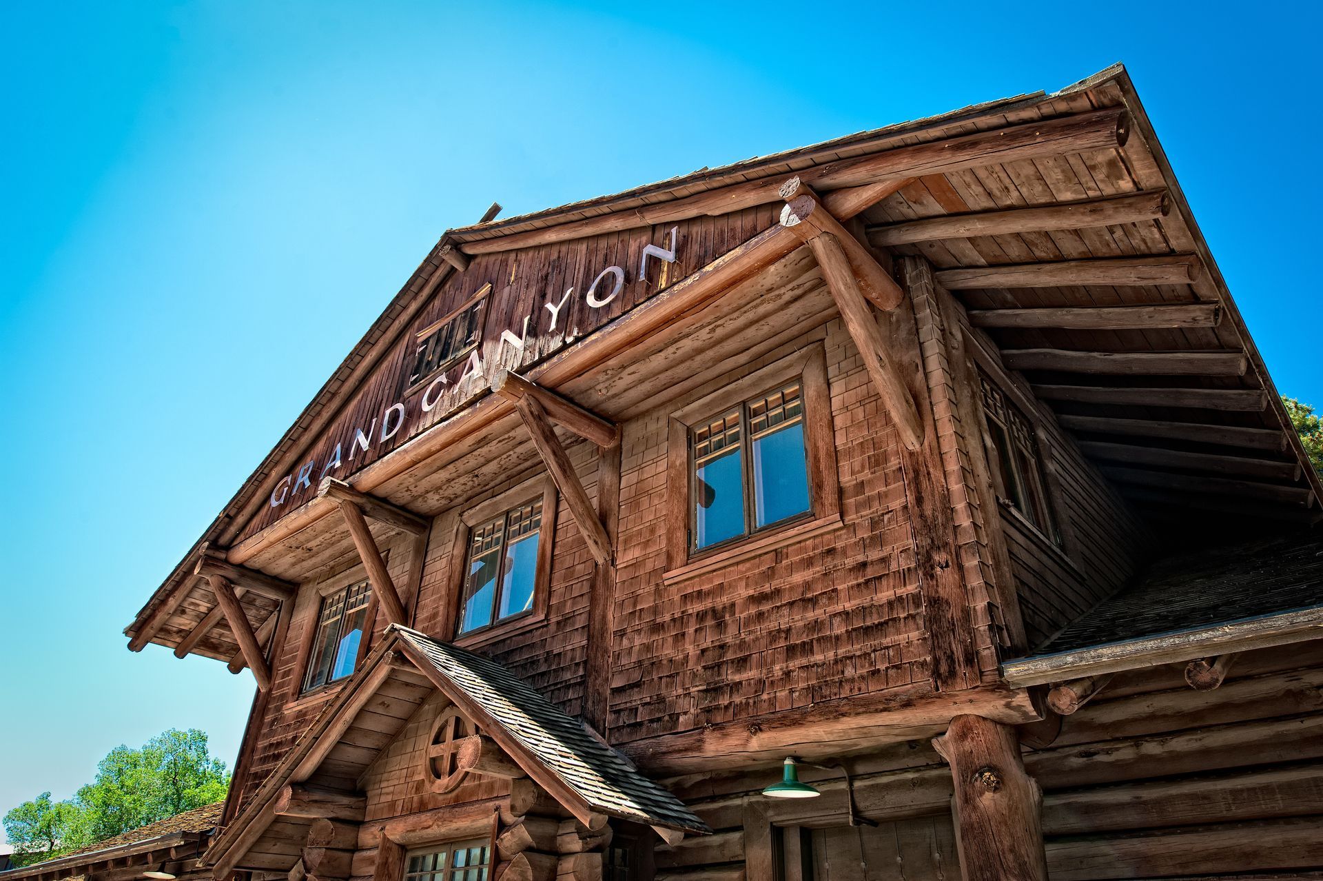 Rustic wooden building with 