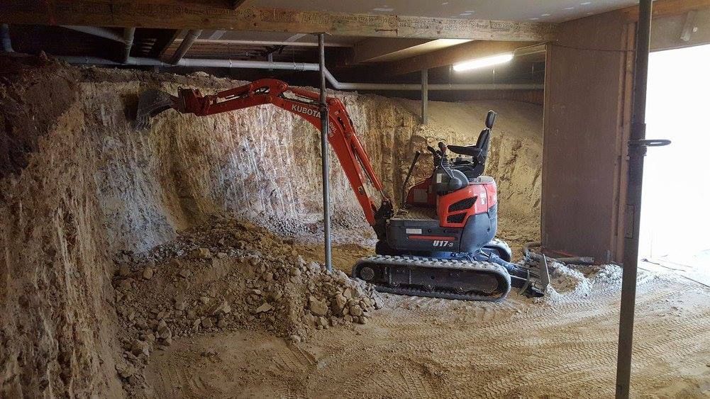 Backyard excavation