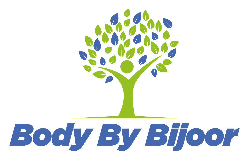 a logo for body by bijoor with a tree and a person . | Simpsonville, SC | Oakview Medical a logo for body by bijoor with a tree and a person . | Simpsonville, SC | Oakview Medical