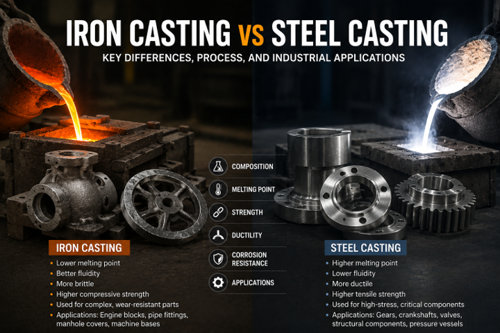Steel foundry vs iron foundry: iron and steel casting comparison