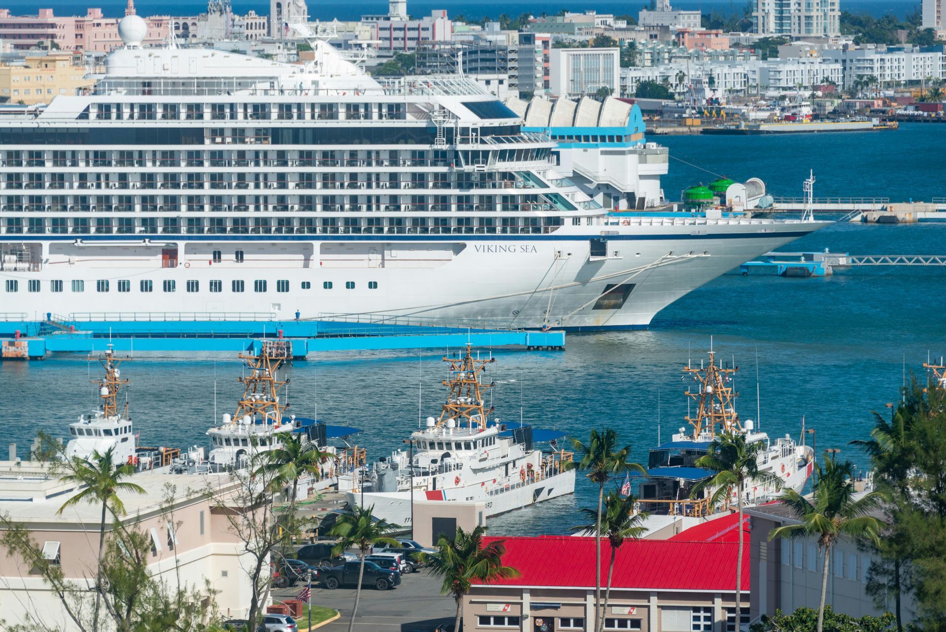 Mark and Kim on MSC Seashore cruise ship at Miami port — Adventures By K and M travel advisors