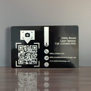 Anodized Aluminum Business Cards Black AZ