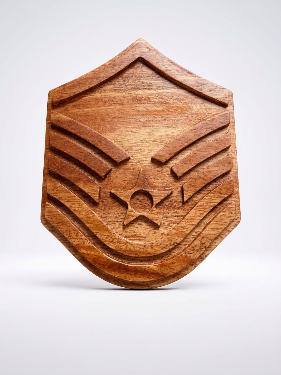 Wood-Carved U.S. Air Force Enlisted Chevron Ranks