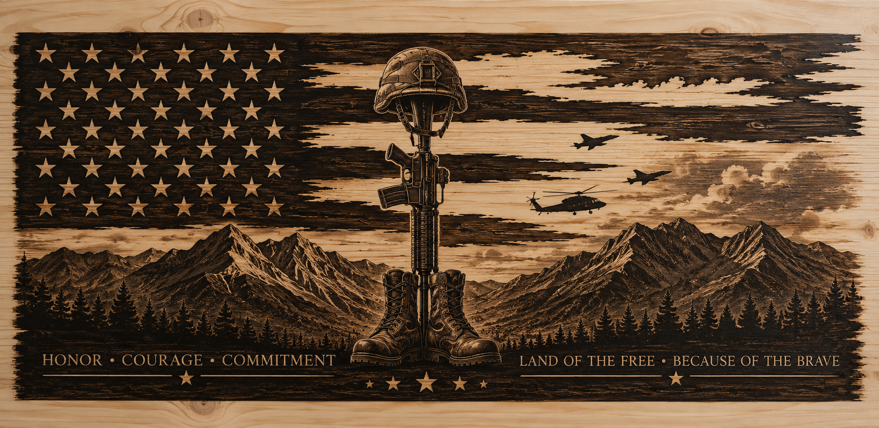 Pine Military Plaque Arizona