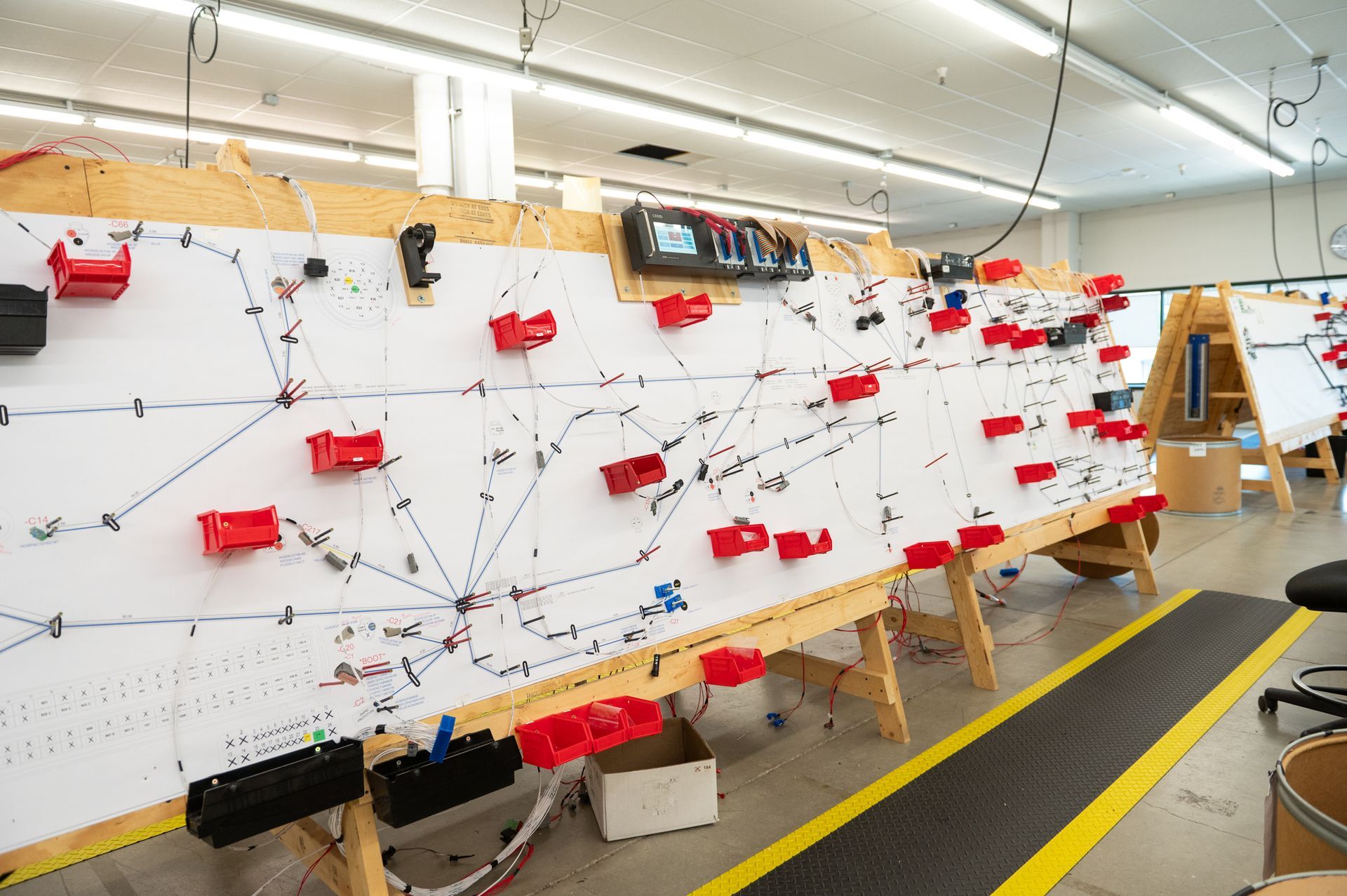 A wire harness board.