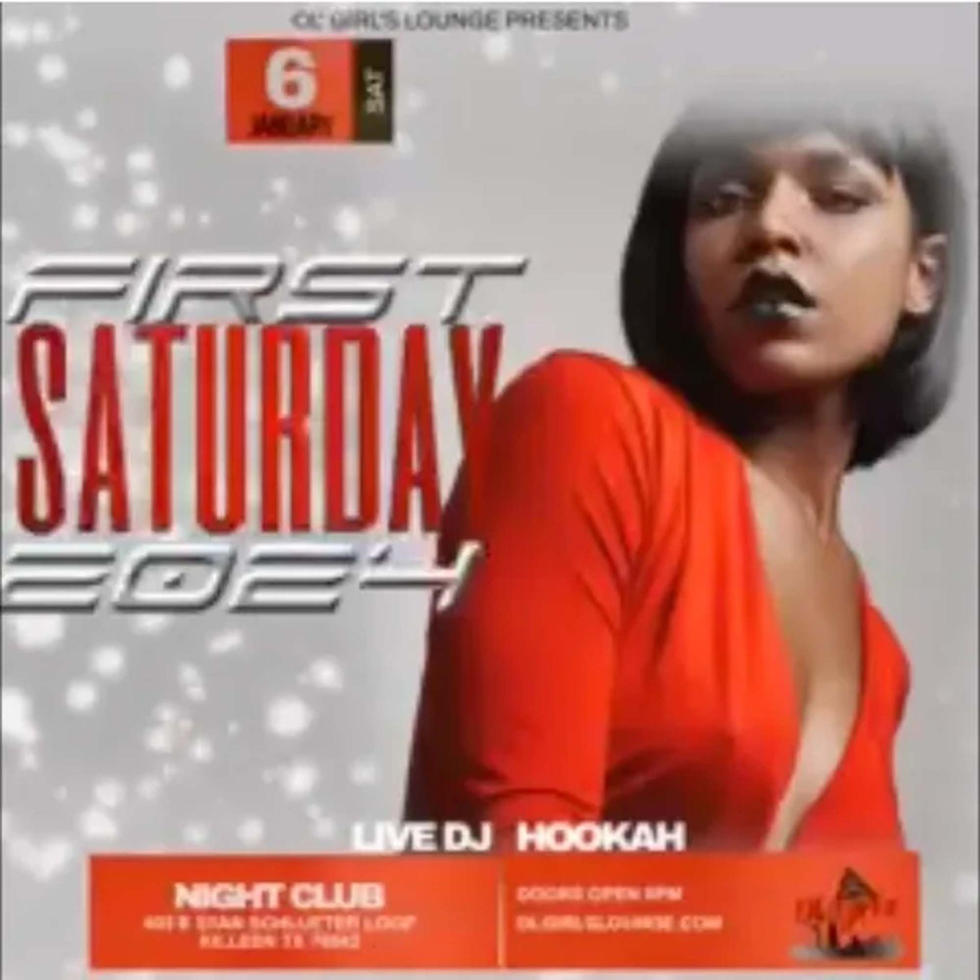 A poster for a night club called first saturday