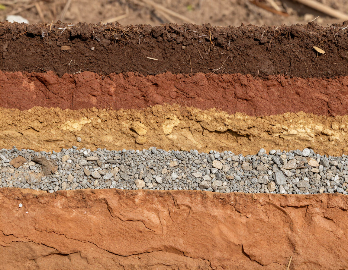 Soil profile close-up