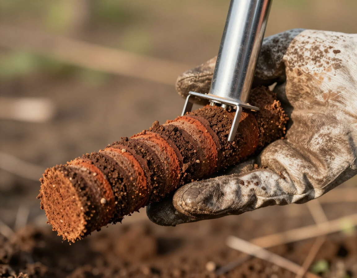 Hand auger core sample